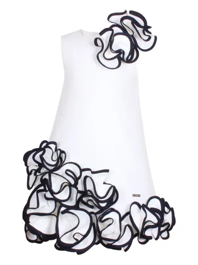 Jessie And James Kids' Blossoming Love Ruffled A-line Dress In White