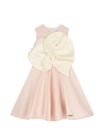 Jessie And James Kids' Bow-detail Dress In Animal Print
