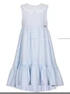 Jessie And James Contrasting-collar Dress In Blue