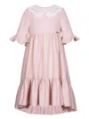 Jessie And James Contrasting-collar Dress In Pink