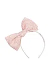 Jessie And James Floral-pattern Bow Headband In Pink