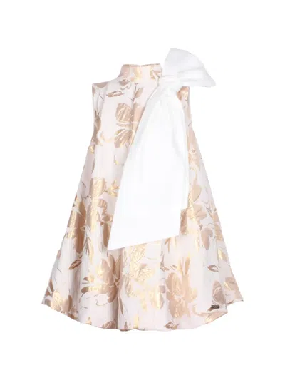 Jessie And James Kids' Floral-print Bow-detail Dress In Multi