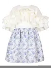Jessie And James Floral-print Dress In White