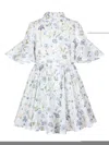 Jessie And James Floral-print Mini Dress In White