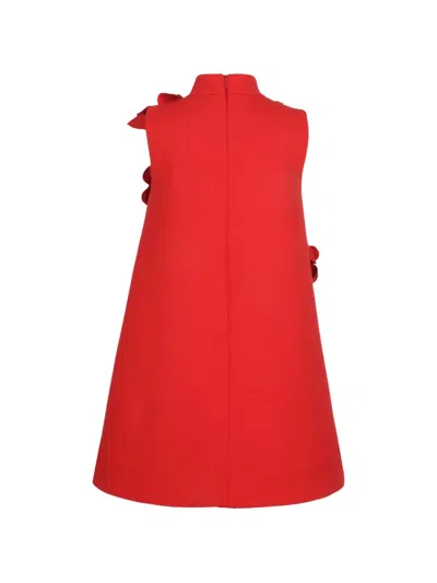 Jessie And James Kids' Flower-appliqué Dress In Red