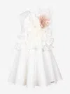 Jessie And James Girls Adage Ruffle Flower Dress In White