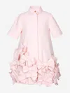 Jessie And James Girls Dotty Jacquard Bow Tie Dress In Pink