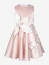 Jessie And James Girls Magnolia Sunset Satin Flower Dress In Pink