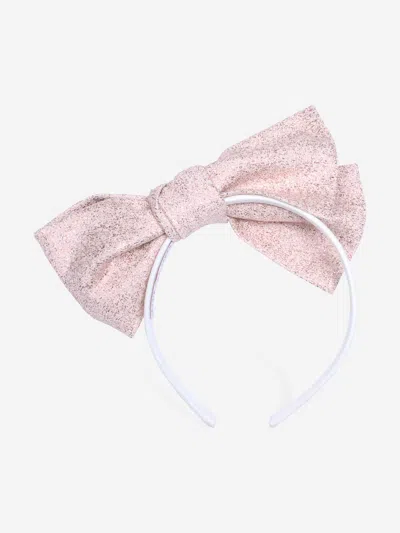 Jessie And James Kids'  Girls Origami Jacquard Bow Headband In Pink