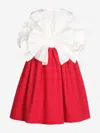 Jessie And James Girls Out Of The Blue Fan Bow Ruffle Dress In Red