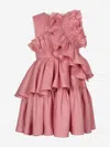 Jessie And James Ruffled Dress In Pink