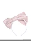 Jessie And James Glitter Bow Tie Hair Band In Pink