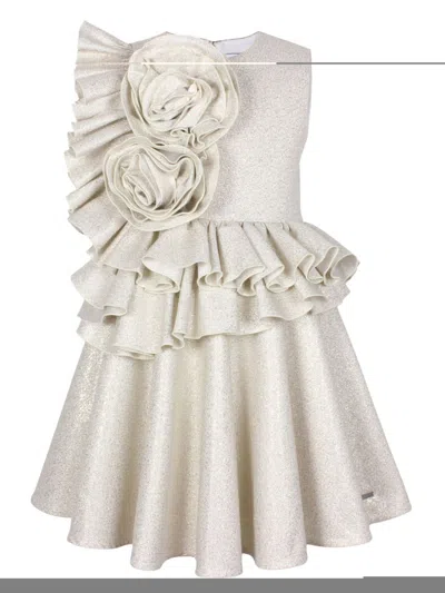 Jessie And James Kids' In Bloom Dress In Gold