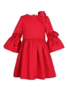 Jessie And James Juliet Dress Rose-embellished Dress In Red