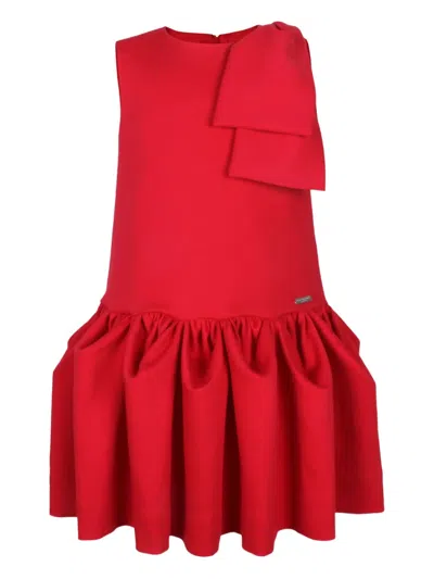 Jessie And James Kids' My Jewel Bow-detail Dress In Red