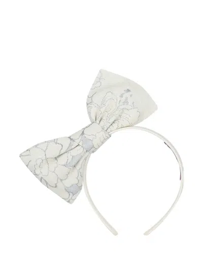 Jessie And James Patterned-jacquard Headband In White