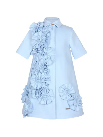 Jessie And James Kids' Ruffled-detail Dress In Blue