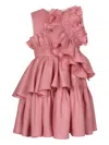Jessie And James Ruffled Dress In Pink