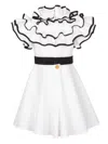 Jessie And James Ruffled Dress In White