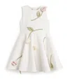 Jessie And James Satin Flower Dress In White