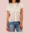 Jessie Liu Clover Blouse In White In White
