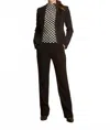 Jessie Liu Crepe Suit Pants In Black In Black