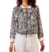 Jessie Liu Printed Lightweight Bomber Jacket In Zebra In Multi