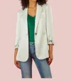 Jessie Liu Spring Jacket In White/print In Multi
