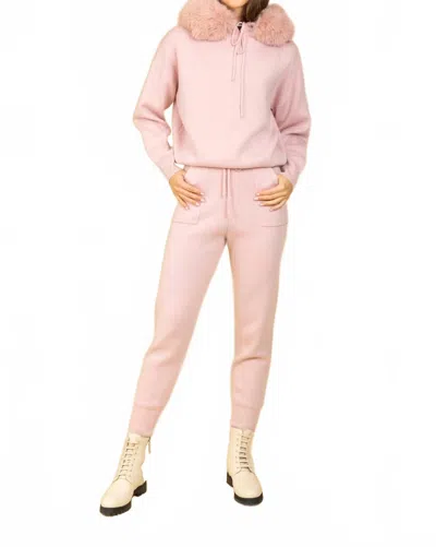 Jessie Liu Women's Knit Jogger In Blush In Pink