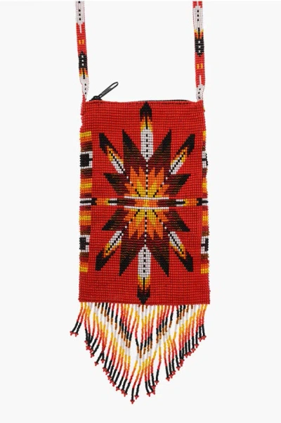 Jessie Western Glass Beaded Crossbody Bag With Morning Star