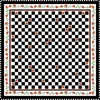 Jessie Zhao Double Sided Silk Scarf Of Checkerboard Imagination In Multi