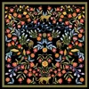 Jessie Zhao Double Sided Silk Scarf Of Night Imagination In Multi