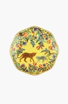 JESSIE ZHAO NEW YORK JESSIE ZHAO NEW YORK AMAZON RAINFOREST BONE CHINA BREAD BUTTER PLATE IN YELLOW
