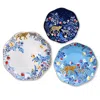 Jessie Zhao New York Amazon Rainforest Bone China Plates In Blue, Set Of Three