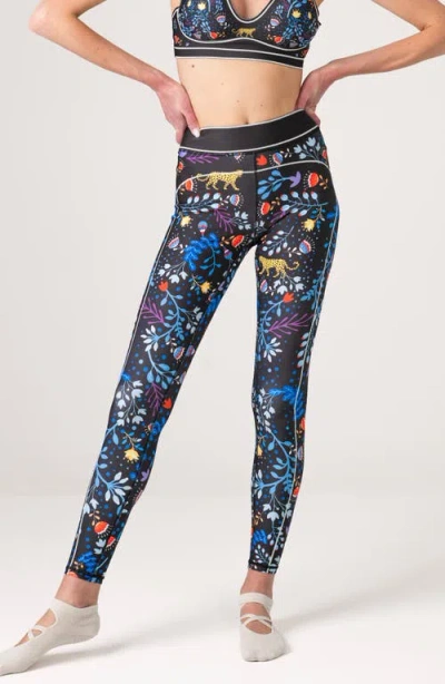 Jessie Zhao New York Amazon Rainforest High-waisted Leggings In Blue