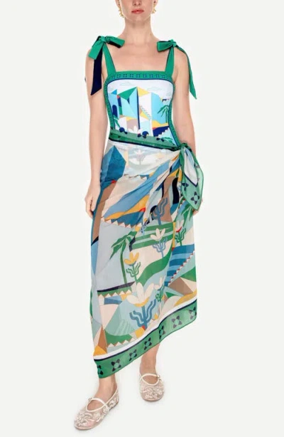 Jessie Zhao New York Beach Sarong Wrap In Multi