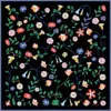 Jessie Zhao New York Blooming Night Double Sided Silk Scarf In Black
