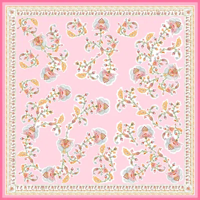 Jessie Zhao New York Blush Charm Double Sided Silk Scarf In Pink