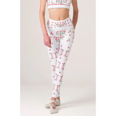 Jessie Zhao New York Day Garden High-waisted Leggings In White