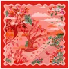 Jessie Zhao New York Double Sided Silk Scarf Crossing Red