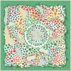 Jessie Zhao New York Double Sided Silk Scarf Of Garden In Green