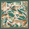 Jessie Zhao New York Double Sided Silk Scarf Of Green Wonderland