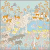 Jessie Zhao New York Double Sided Silk Scarf Of Jungle Adventure