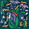 Jessie Zhao New York Double Sided Wool Silk Scarf Of Jungle Night
