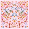 Jessie Zhao New York Double Sided Silk Scarf Of Pink Blossom Jungle