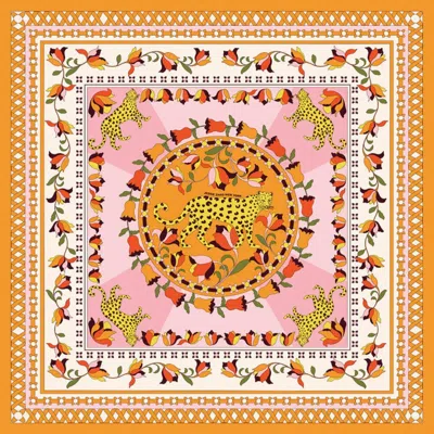 Jessie Zhao New York Double Sided Silk Scarf Of Tropical Love