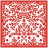 Jessie Zhao New York Double Sided Silk Scarf Red Blessing