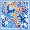 Jessie Zhao New York Double Sided Wool Silk Scarf Of Blue Bird