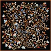 Jessie Zhao New York Double Sided Wool Silk Scarf Of Night's Enchanted Garden