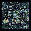 Jessie Zhao New York Double Sided Wool Silk Scarf Of Night Jungle Reverie